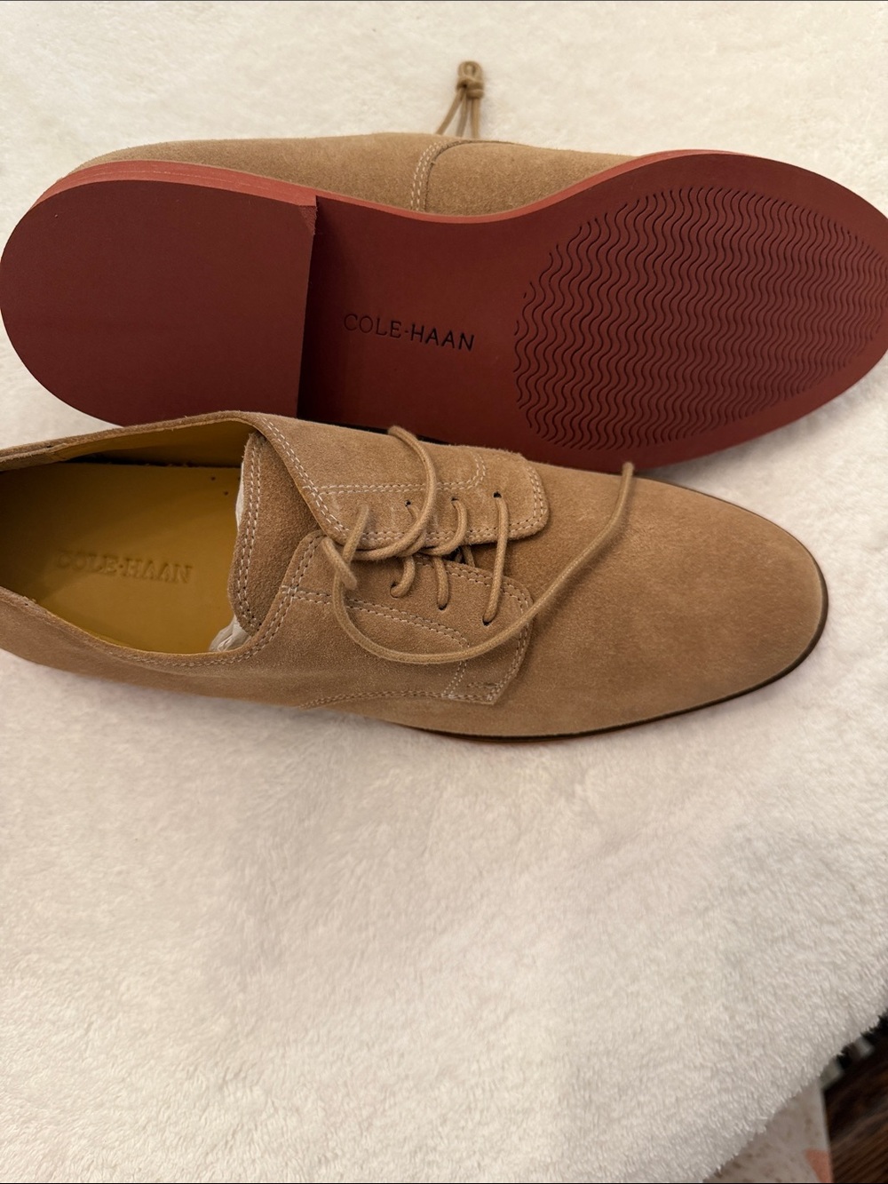 Cole Haan Women's Tan Suede Lace-Up Oxford - Picture 5 of 6